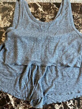 Colsie Two Piece Pajama Sleepwear Nighttime Set Shorts Tank Crop Top